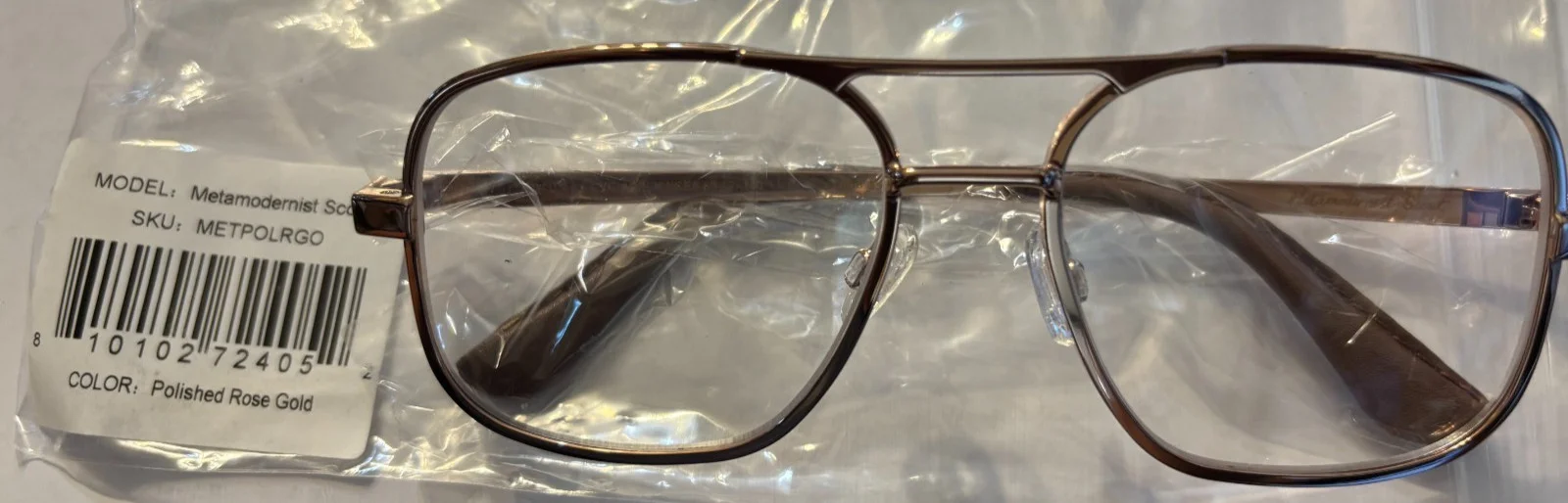 Metamodernist Scout Reading Glasses - Rose Gold Optical 55-17-140 *FRAMES ONLY*